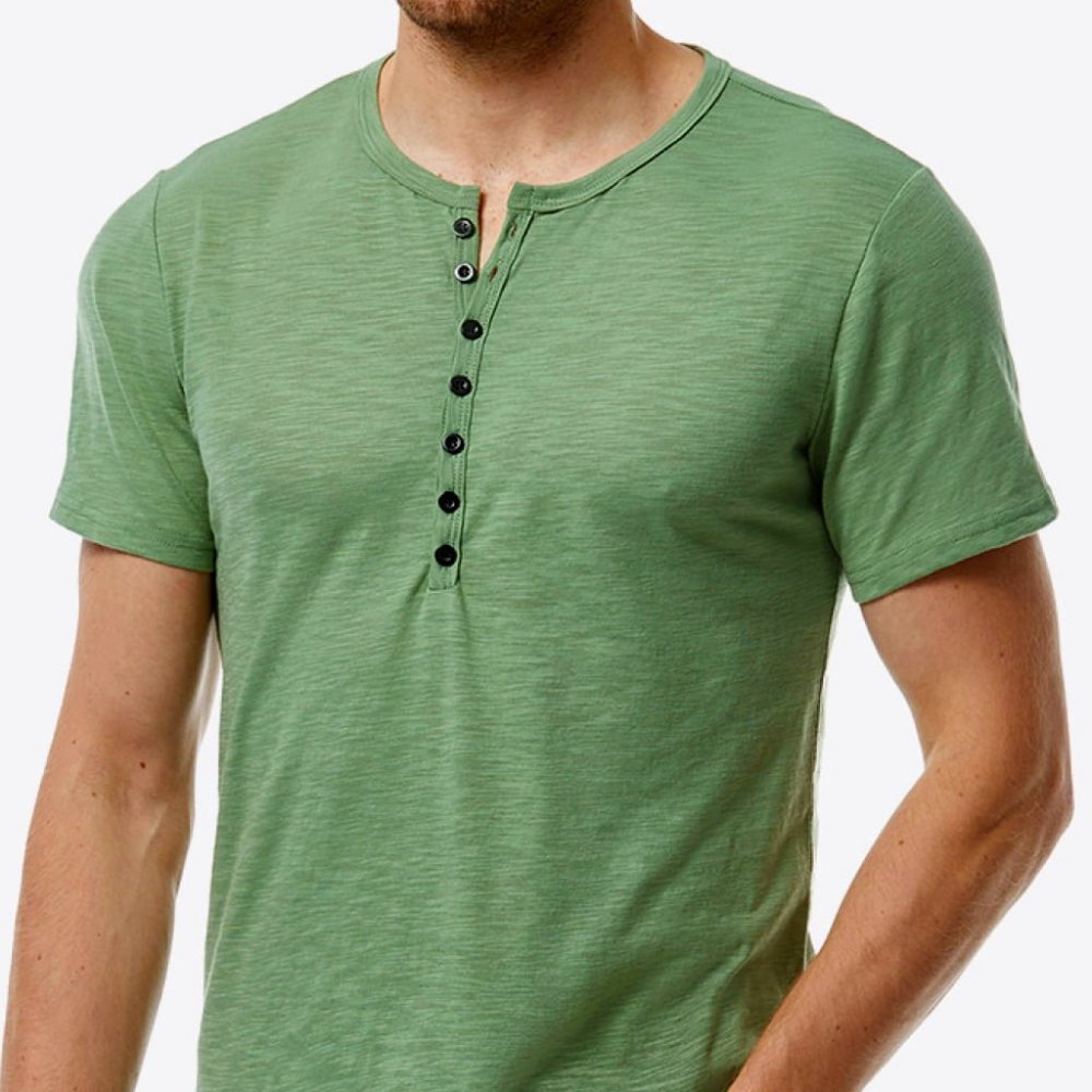 Casual Contrast Short Sleeve Shirt - Comfort Meets Style